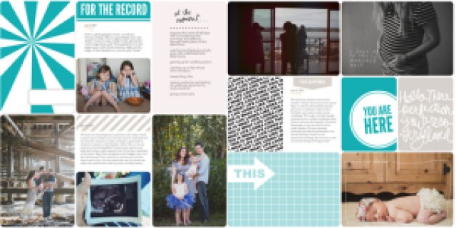 Project Life scrapbook page on photography and pregnancy
